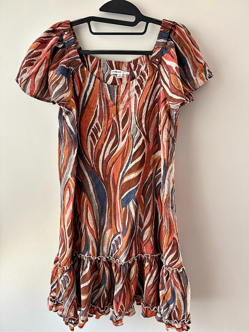 Robbie Bee Abstract Print Mini Dress Size Medium